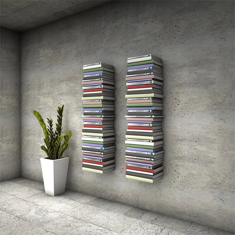 2-Piece Invisible Floating Bookcase Suit