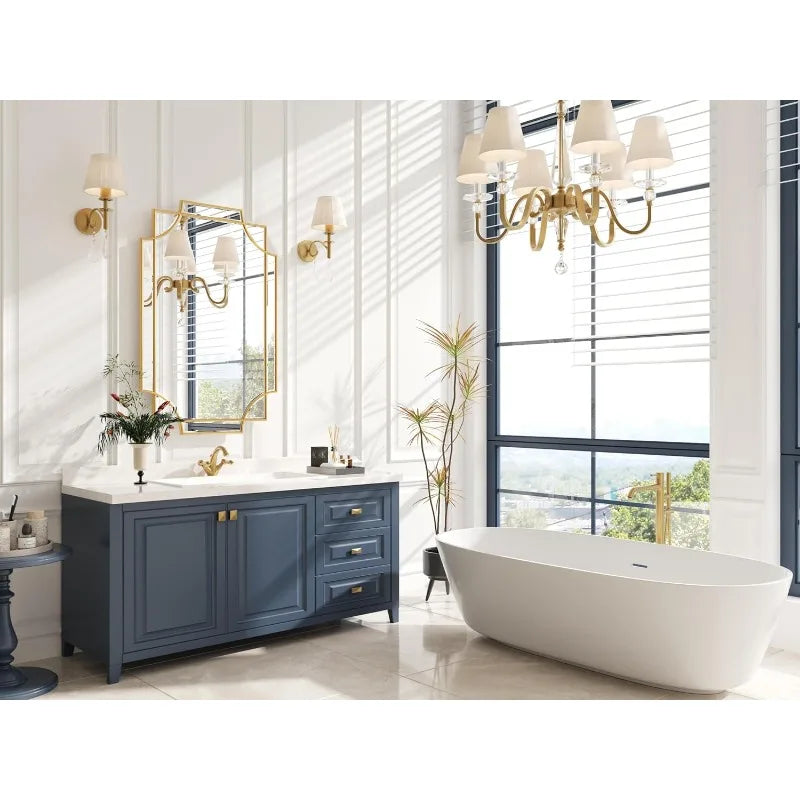 30" x 40" Large Mirror w/ Intricate Gold Frame