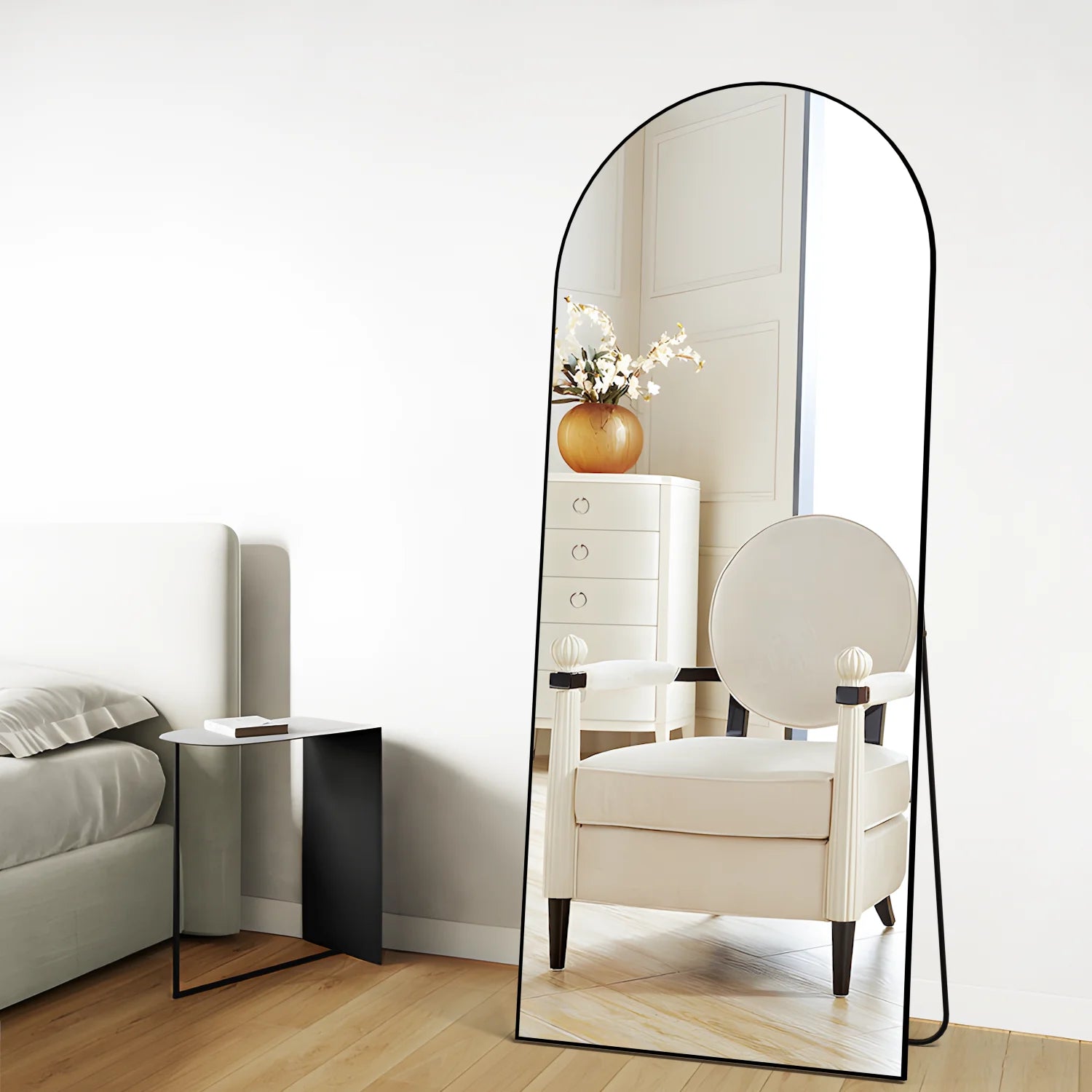 Arched Mirror Full Length Mirror 65”X24" Arch Floor Mirror Full Body Mirror Stand Wall Mirror for Bedroom Mirror Full Length