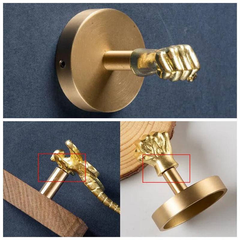 Egyptian Brass Animal Towel Hook