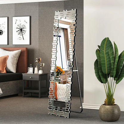 63" x 21" Full Length Body Mirror with Decorative Frame