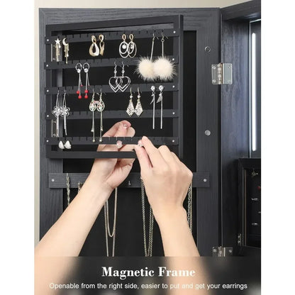 62" Full Body Length LED Mirror with Jewelry Storage