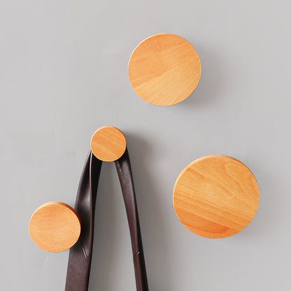 3-Piece Italian Wood Knob Coat-Hooks
