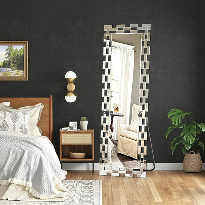 63" x 21" Full Length Body Mirror with Decorative Frame