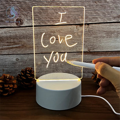 4" x 6" LED Night Light Dry Erase Messenger Board