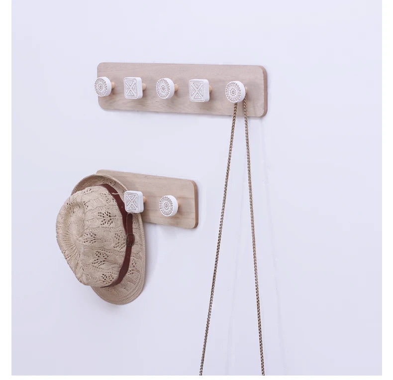 3-5 Aged-Nordic Wooden Coat Hooks