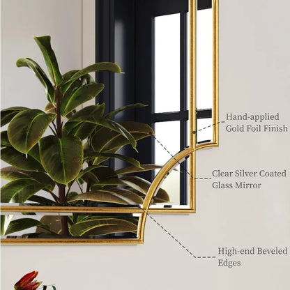 30" x 40" Large Mirror w/  Intricate Gold Frame