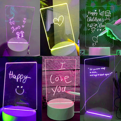 4" x 6" LED Night Light Dry Erase Messenger Board