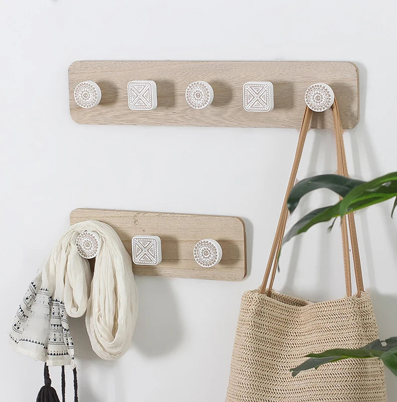 3-5 Aged-Nordic Wooden Coat Hooks