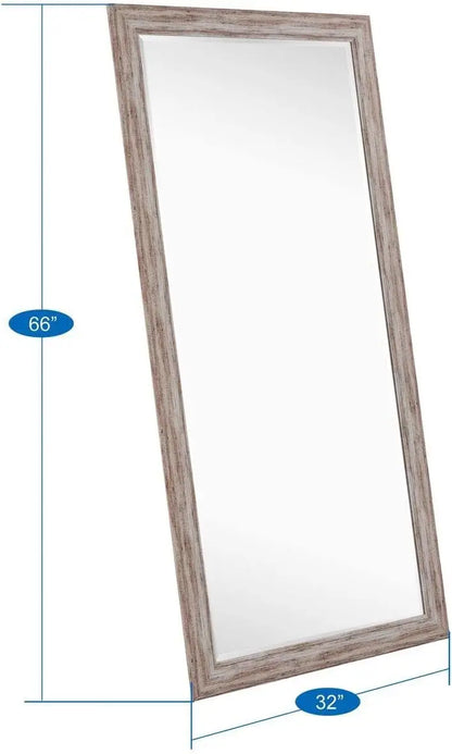 66" x 32" Full Length Mirror with Thick Wood Frame