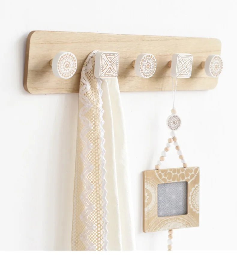 3-5 Aged-Nordic Wooden Coat Hooks