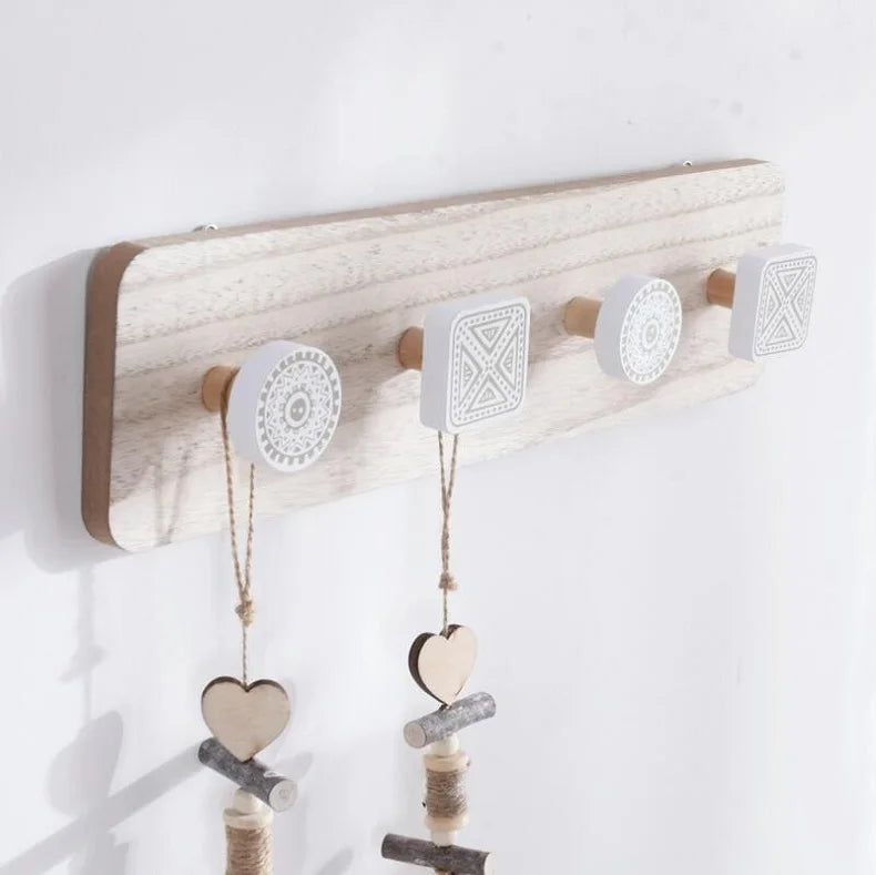 3-5 Aged-Nordic Wooden Coat Hooks