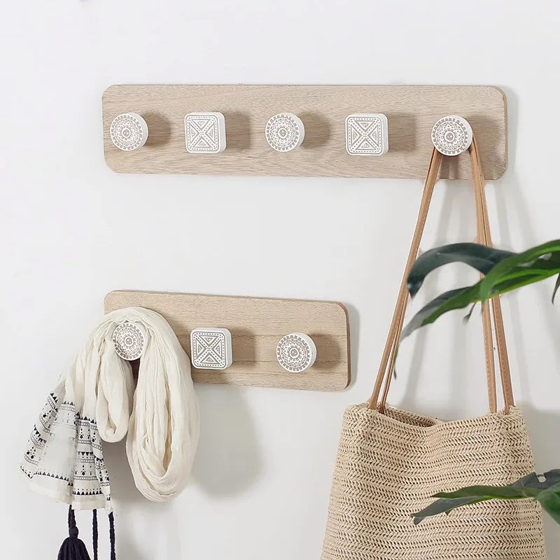 3-5 Aged-Nordic Wooden Coat Hooks