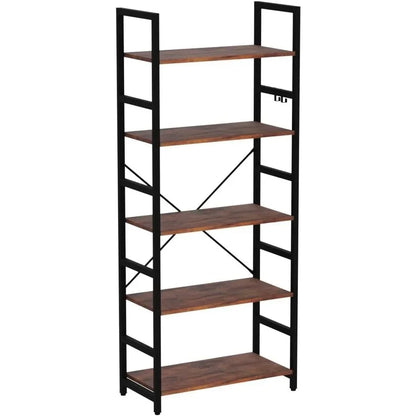 62"H x 23"W 5 Tier Bookshelf