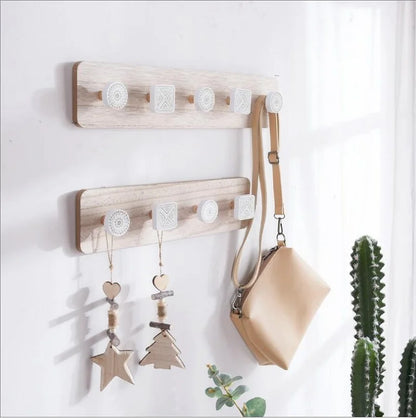 3-5 Aged-Nordic Wooden Coat Hooks