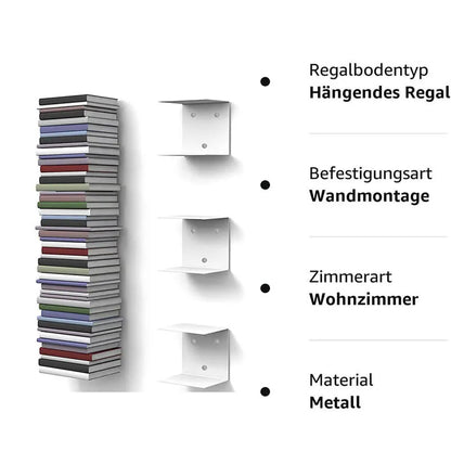 2-Piece Invisible Floating Bookcase Suit