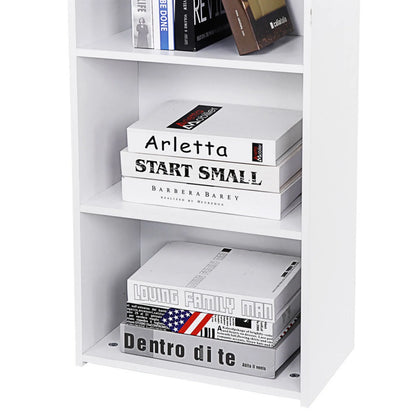 52"H x 15"W 5 Tier White Bookcase