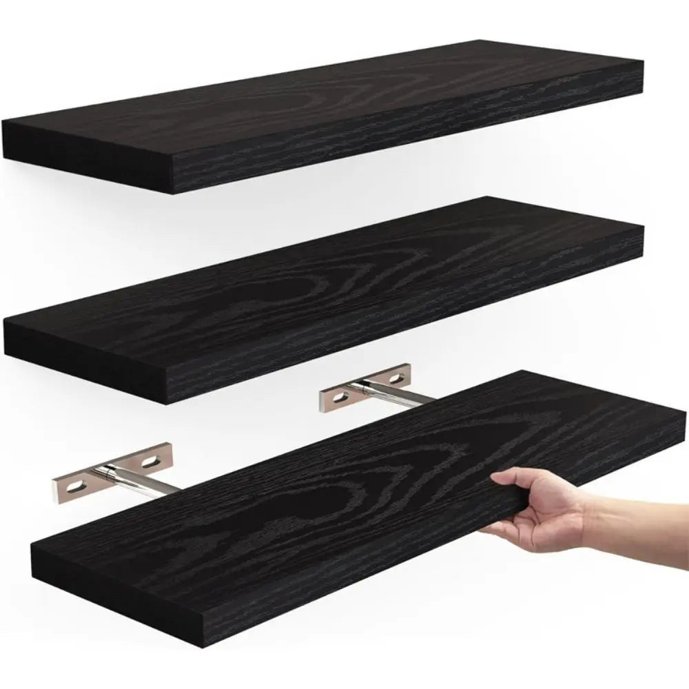 16"W x 1" x 6.6"D Durable Faux Wood Floating Shelves