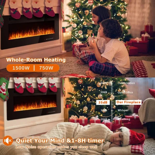 50" Ultra-Thin Electric Fireplace