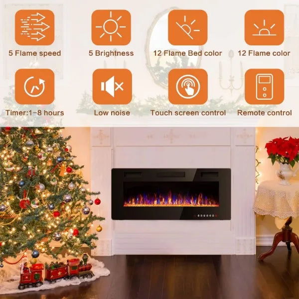 50" Ultra-Thin Electric Fireplace