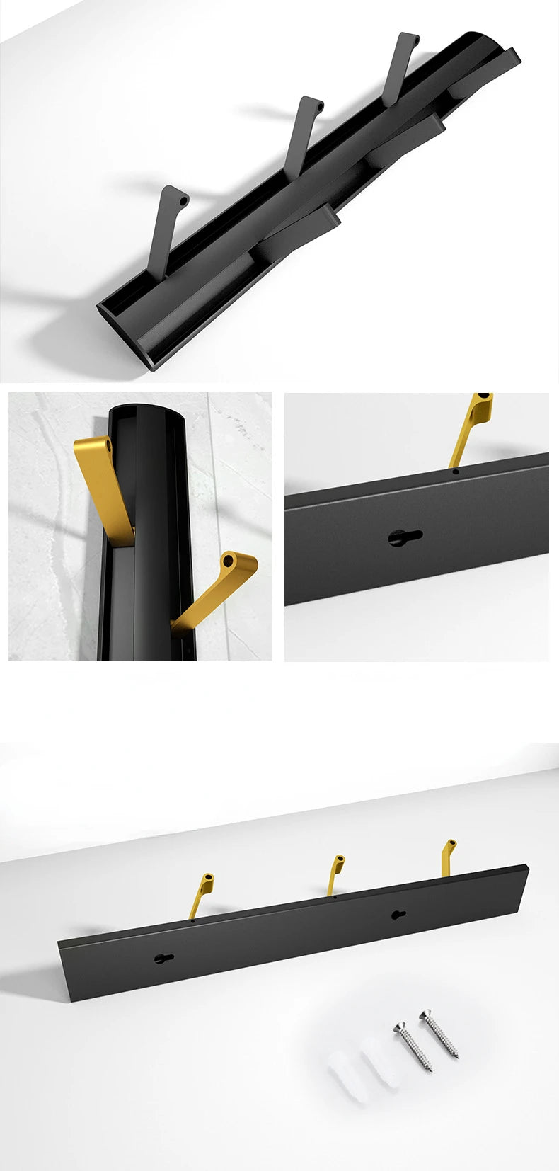 15.5"H x 2.5"W Ultra-Slim Flip-Down Coat/Accesoyr
