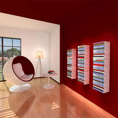 2-Piece Invisible Floating Bookcase Suit